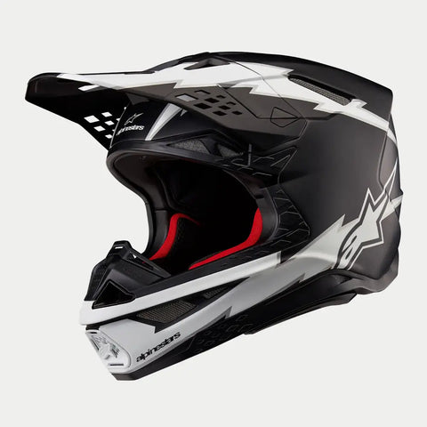 Casco Alpinestars Supertech S-M10 Ampress Black/White Matte