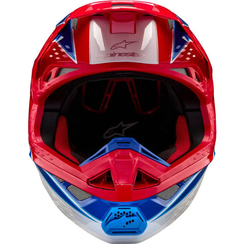 Casco Alpinestars Supertech S-M10 Bale Bright Red/Blue Glossy