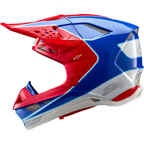 Casco Alpinestars Supertech S-M10 Bale Bright Red/Blue Glossy