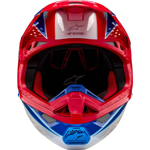 Casco Alpinestars Supertech S-M10 Bale Bright Red/Blue Glossy