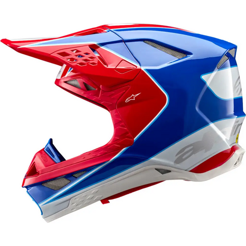 Casco Alpinestars Supertech S-M10 Bale Bright Red/Blue Glossy
