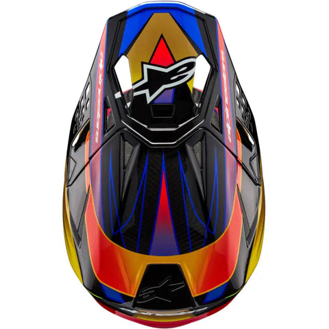 Casco Alpinestars Supertech S-M10 Era, Blue/Red/Yellow Fluo Glossy