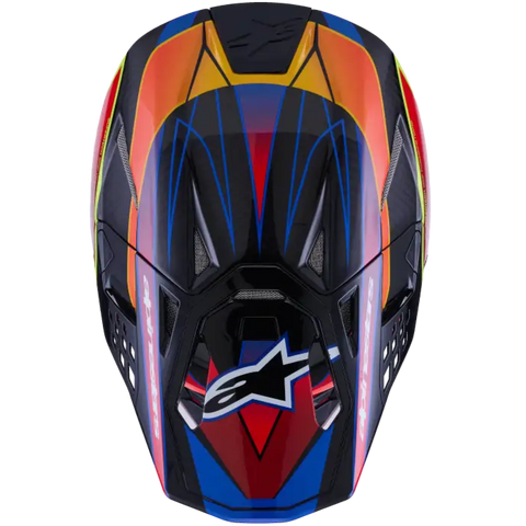 Casco Alpinestars Supertech S-M10 Era, Blue/Red/Yellow Fluo Glossy