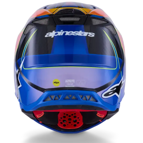 Casco Alpinestars Supertech S-M10 Era, Blue/Red/Yellow Fluo Glossy