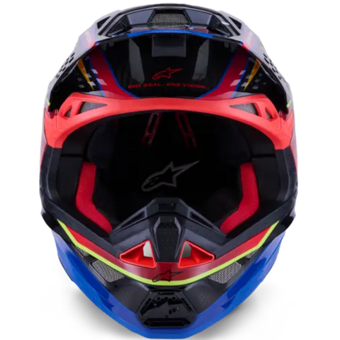 Casco Alpinestars Supertech S-M10 Era, Blue/Red/Yellow Fluo Glossy
