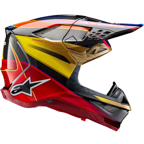 Casco Alpinestars Supertech S-M10 Era Gold/Yellow/Rio Red Glossy