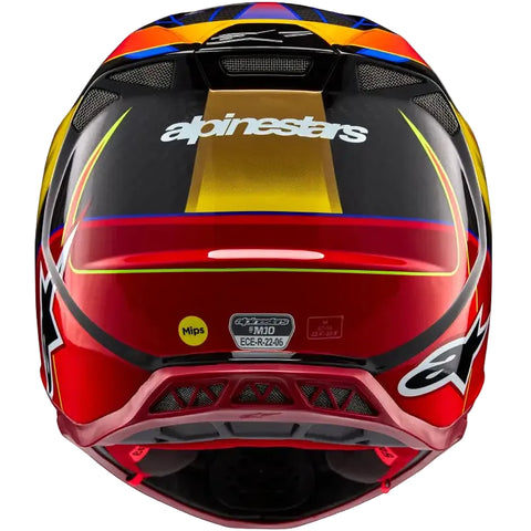 Casco Alpinestars Supertech S-M10 Era Gold/Yellow/Rio Red Glossy