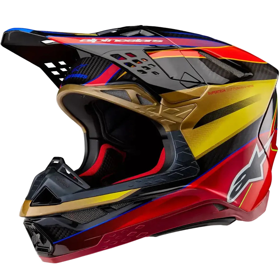 Casco Alpinestars Supertech S-M10 Era Gold/Yellow/Rio Red Glossy