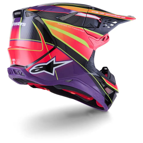 Casco Alpinestars Supertech S-M10 Era, Pink/Violet/Yellow Fluo Glossy