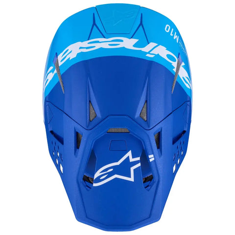 Casco Alpinestars Supertech S-M10 Flood, Met Blue/Med Blue/Black Carbon Matt & Glossy