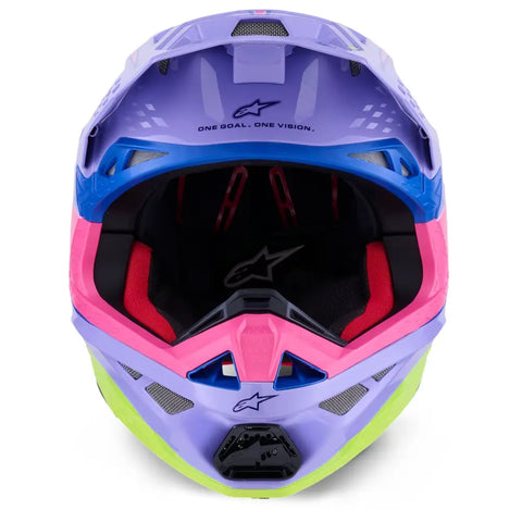 Casco Alpinestars Supertech S-M10 Jett Lawrence R01, Purple/Pink Fluo/Yellow Fluo Glossy