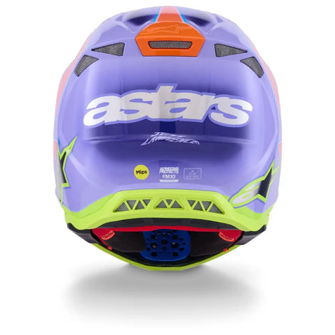 Casco Alpinestars Supertech S-M10 Jett Lawrence R01, Purple/Pink Fluo/Yellow Fluo Glossy