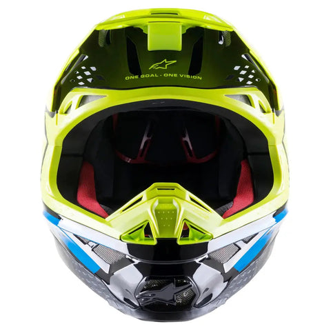 Casco Alpinestars Supertech S-M8 Factory Black/Yellow Fluo/Blue Glossy