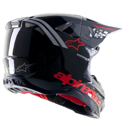 Casco Alpinestars Supertech S-M8 Radium 2 Black/Neon Red Glossy