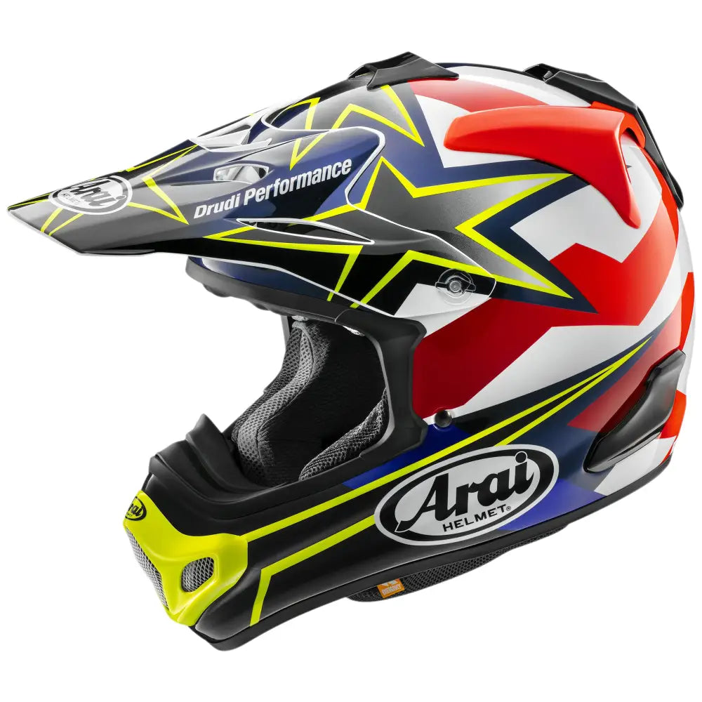 Casco Arai VX-PRO4 Stars and Stripes Fluorescent Yellow