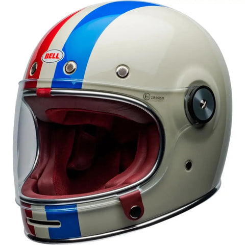 Casco Bell Bullitt DLX Command White/Red/Blue