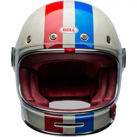 Casco Bell Bullitt DLX Command White/Red/Blue