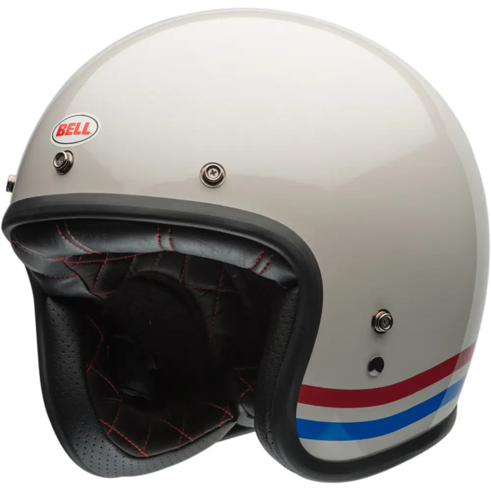 Casco Bell Custom 500 Stripes Pearl White