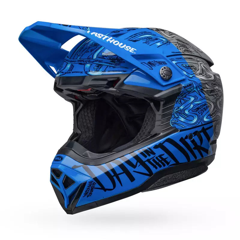 Casco Bell Moto-10 Spherical Fasthouse Ditd 23 Matt Grey/Blue