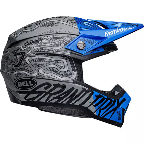 Casco Bell Moto-10 Spherical Fasthouse Ditd 23 Matt Grey/Blue