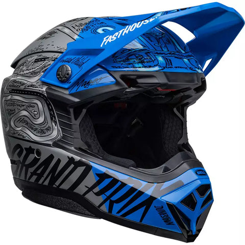 Casco Bell Moto-10 Spherical Fasthouse Ditd 23 Matt Grey/Blue