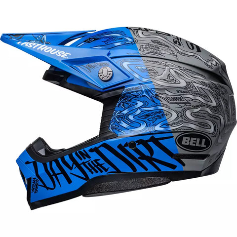 Casco Bell Moto-10 Spherical Fasthouse Ditd 23 Matt Grey/Blue