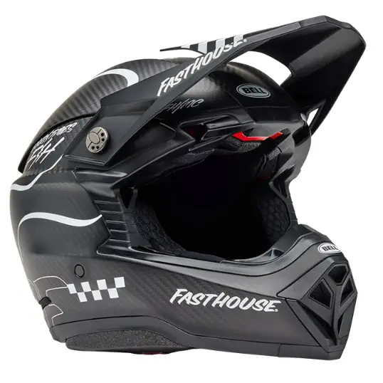 Casco Bell Moto-10 Spherical Fasthouse Raven Matte Black/White