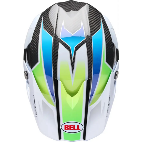 Casco Bell Moto-10 Spherical Grid White/Blue