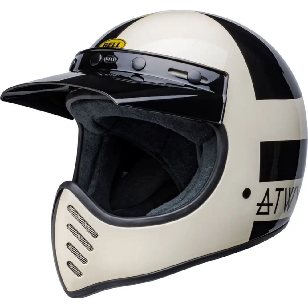 Casco Bell Moto-3 Atwyld Orbit Gloss White/Black ECE 22.06