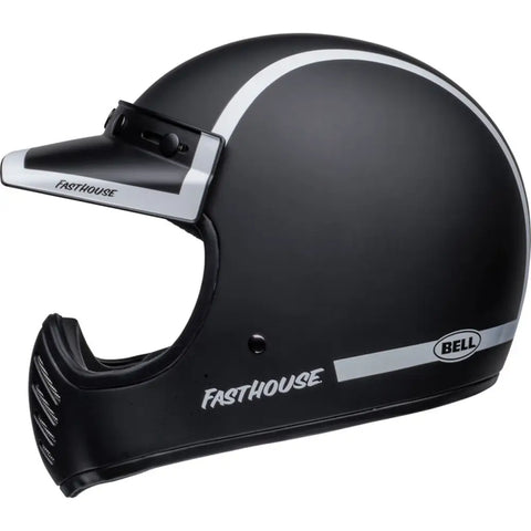 Casco Bell Moto-3 Fasthouse Old Road Matt-Black/Gloss-White ECE 22.06