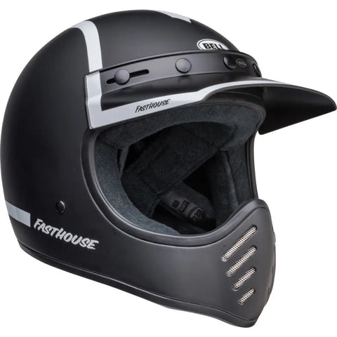 Casco Bell Moto-3 Fasthouse Old Road Matt-Black/Gloss-White ECE 22.06