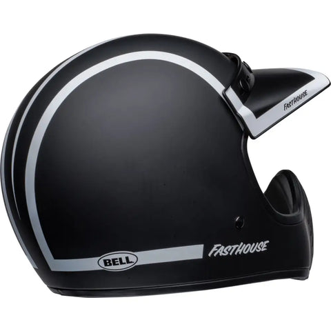 Casco Bell Moto-3 Fasthouse Old Road Matt-Black/Gloss-White ECE 22.06