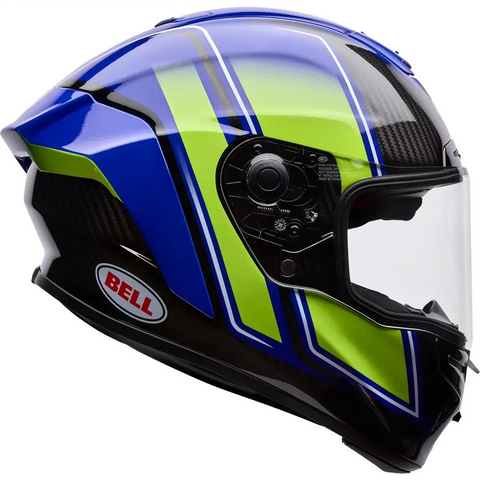 Casco Bell Race Star DLX Flex Grid Blue/Yellow