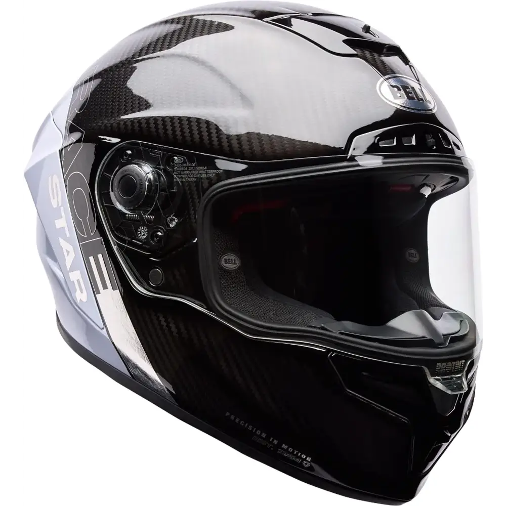 Casco Bell Race Star DLX Flex Strike Silver/White