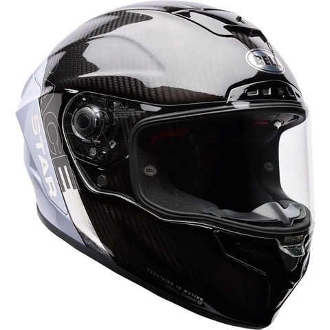 Casco Bell Race Star DLX Flex Strike Silver/White