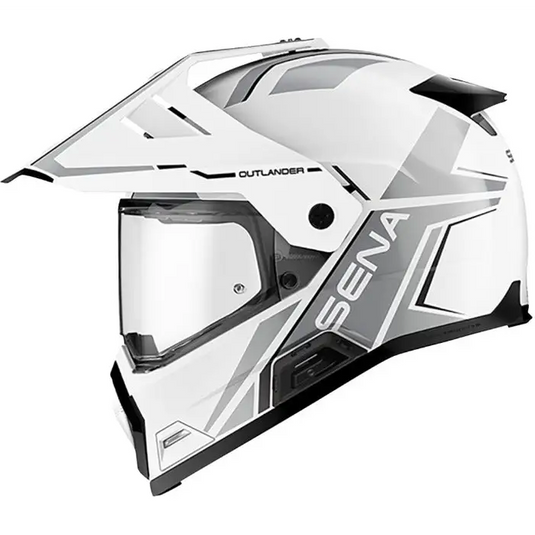 Casco Bluetooth Sena Outlander Graphic Glossy White
