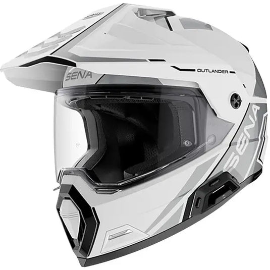 Casco Bluetooth Sena Outlander Graphic Glossy White