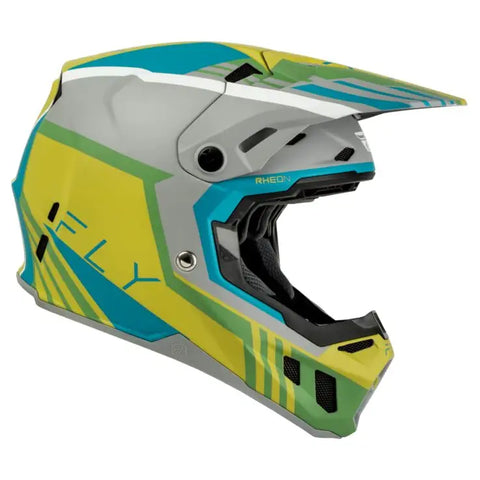 Casco Fly Racing Formula CC Strike Matte Grey/Green/Teal