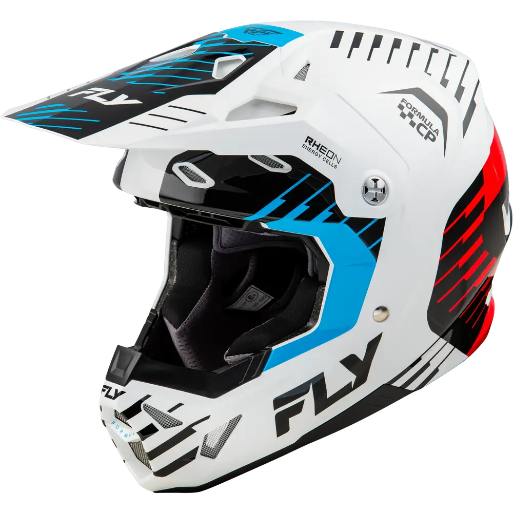 Casco Fly Racing Formula CP Slice White/Red/Cyan