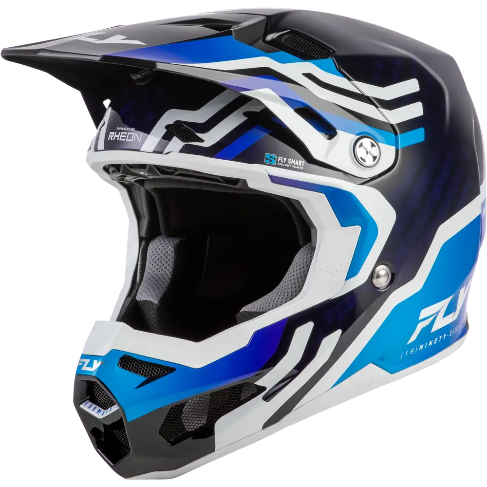 Casco Fly Racing Formula S Carbon Byte Blue Carbon/Blue/White