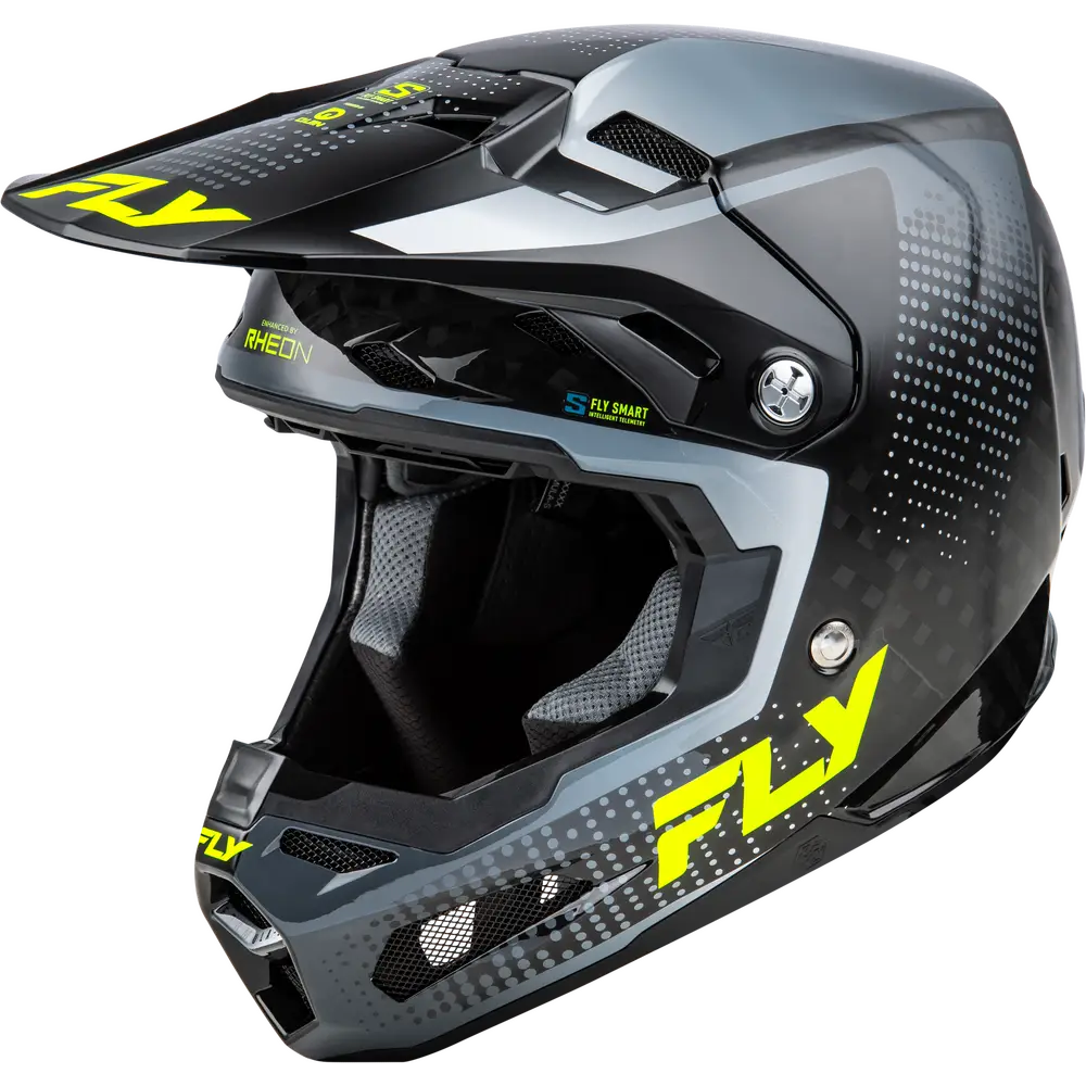 Casco Fly Racing Formula S Carbon Protocol Black Carbon/Grey/Hi-Vis