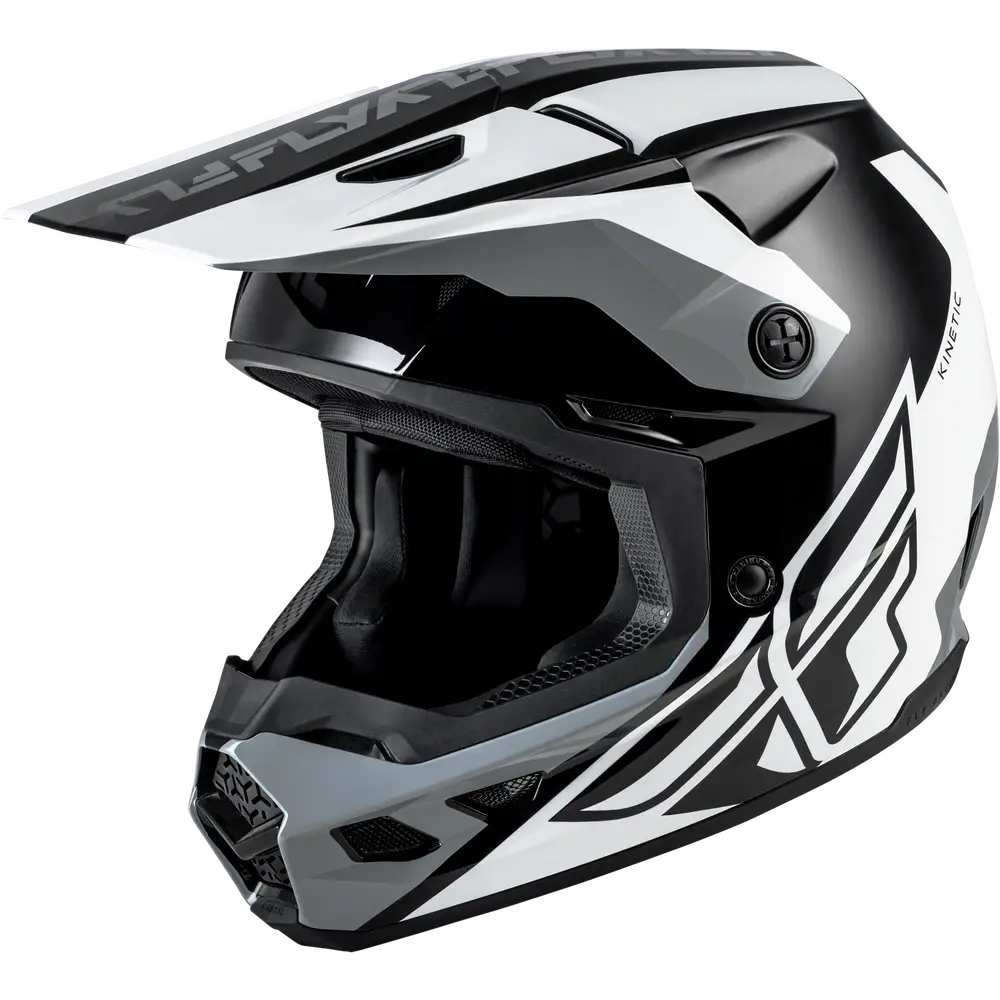 Casco Fly Racing Kinetic Crest Black/White/Grey