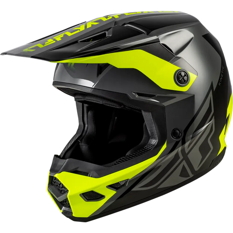 Casco Fly Racing Kinetic Crest Grey/Black/Hi-Vis Yellow