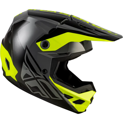 Casco Fly Racing Kinetic Crest Grey/Black/Hi-Vis Yellow
