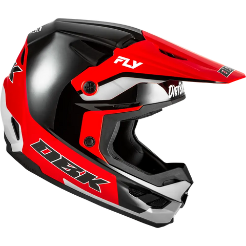 Casco Fly Racing Kinetic DBK Black/Red/Grey