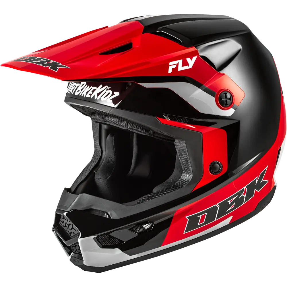 Casco Fly Racing Kinetic DBK Black/Red/Grey