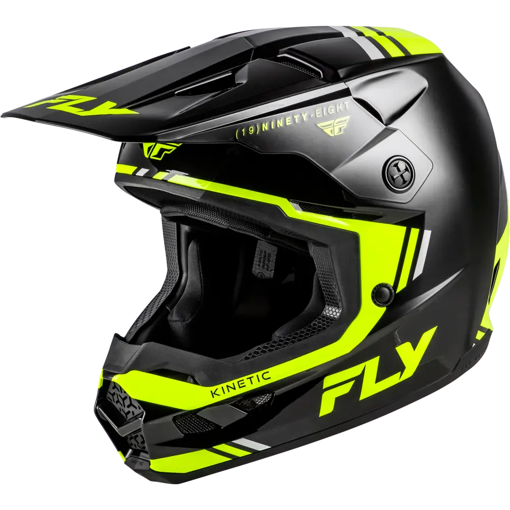 Casco Fly Racing Kinetic Verdict Black/Hi-Vis Yellow/Grey