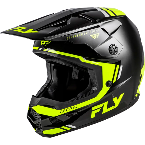 Casco Fly Racing Kinetic Verdict Black/Hi-Vis Yellow/Grey