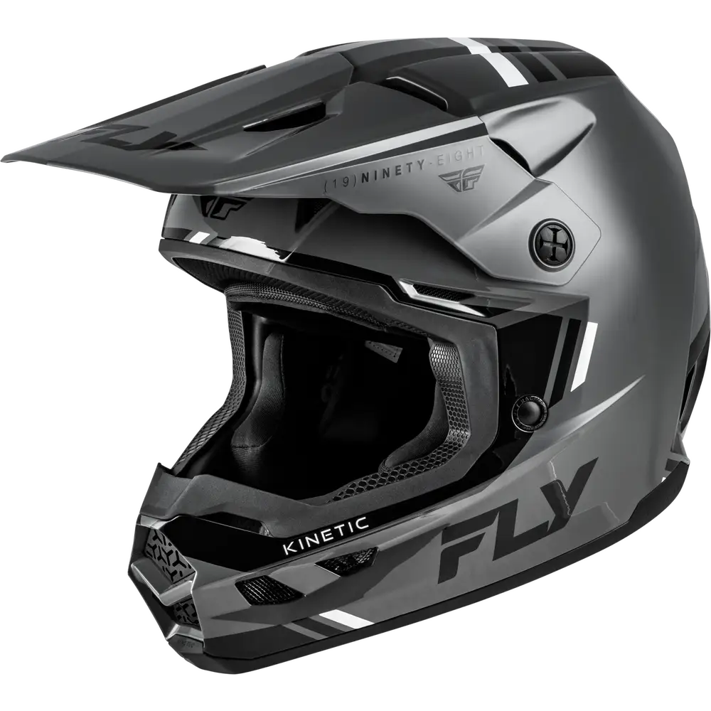 Casco Fly Racing Kinetic Verdict Grey/Black/White