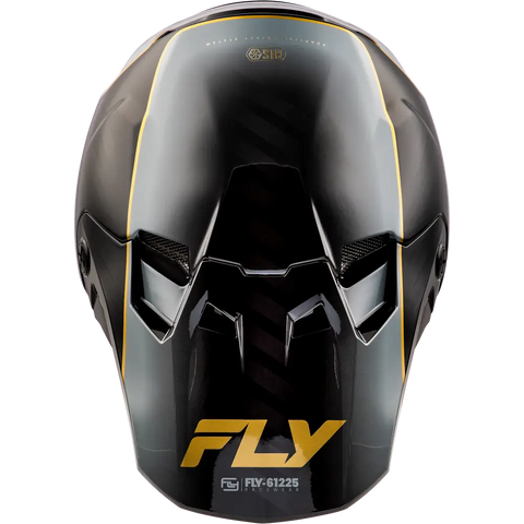 Casco para Niño Fly Racing Youth Formula CC Underglow Black/Grey/Gold